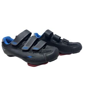 Tommaso W Pista 100 Road Cycling‎ Shoes Womens 7 Black Blue 3 Bolt Spin Cleats